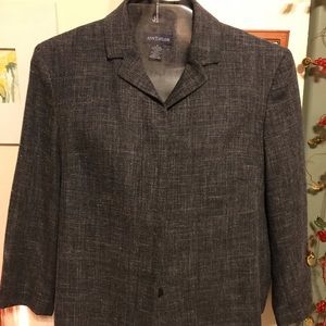 ANN TAYLOR - EUC!!! SZ 6 BLAZER. Navy/ivory